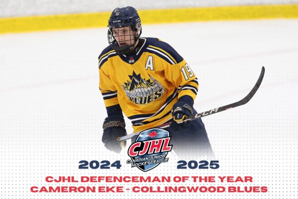 OJHL’S CAMERON EKE VOTED TOP DEFENCEMAN IN CJHL