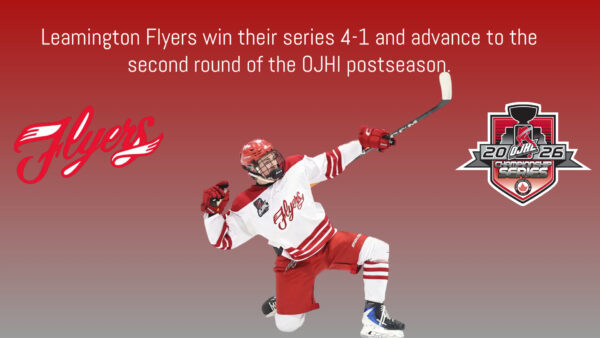 Leamington Flyers win series (4-1) and advance to the second round of the OJHL post season
