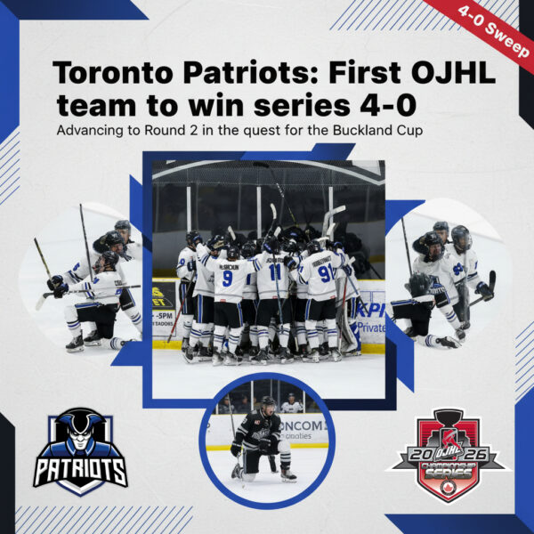 Patriots, First OJHL Team to advance to second round postseason
