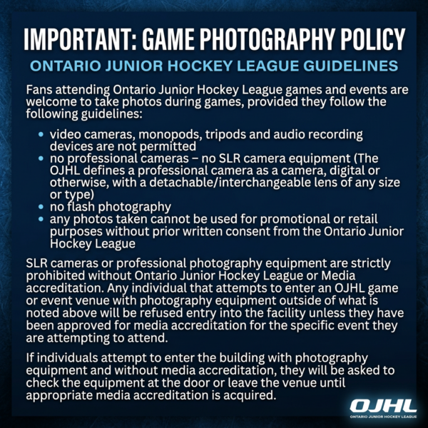 THE OJHL PHOTO POLICY EXPLAINED