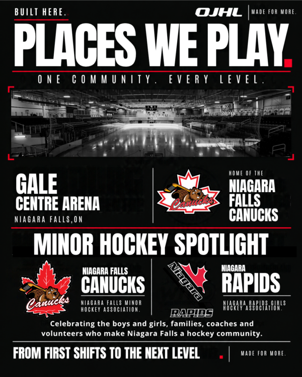 OJHL’S “PLACES WE PLAY” SPOTLIGHTS NIAGARA FALLS